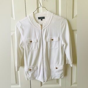 Talbots White Two Piece Leisure Set SzSM/Med